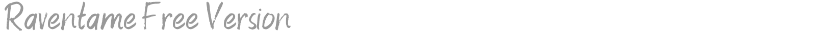 Raventame font preview